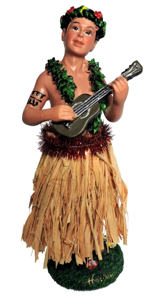 hawaii wackel hula mädchen figur